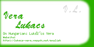 vera lukacs business card